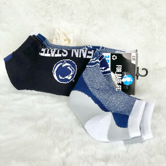 New with tags PENN STATE NITTANY LIONS 3PK NCA SOCKS BLUE, White, grey, black - Picture 3 of 4